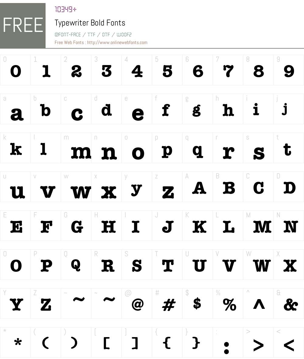  Typewriter  Bold V1 Altsys Fontographer 4 1 3 4 95 Fonts 