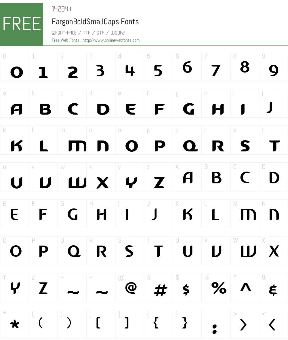 FargonW00-BdSC Font Screenshots