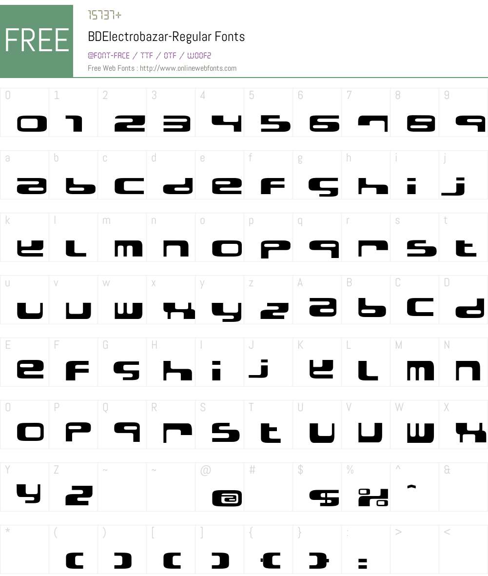 BDElectrobazar Font Screenshots