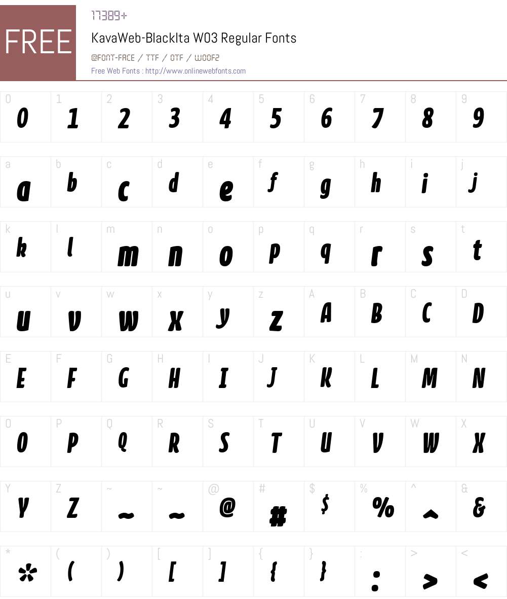 FF Kava Font Screenshots