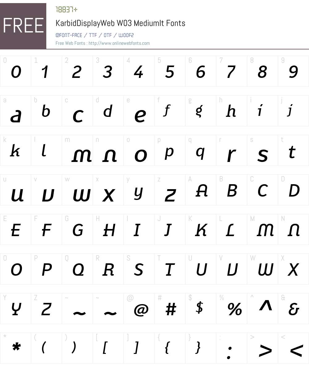 FF Karbid Display Font Screenshots