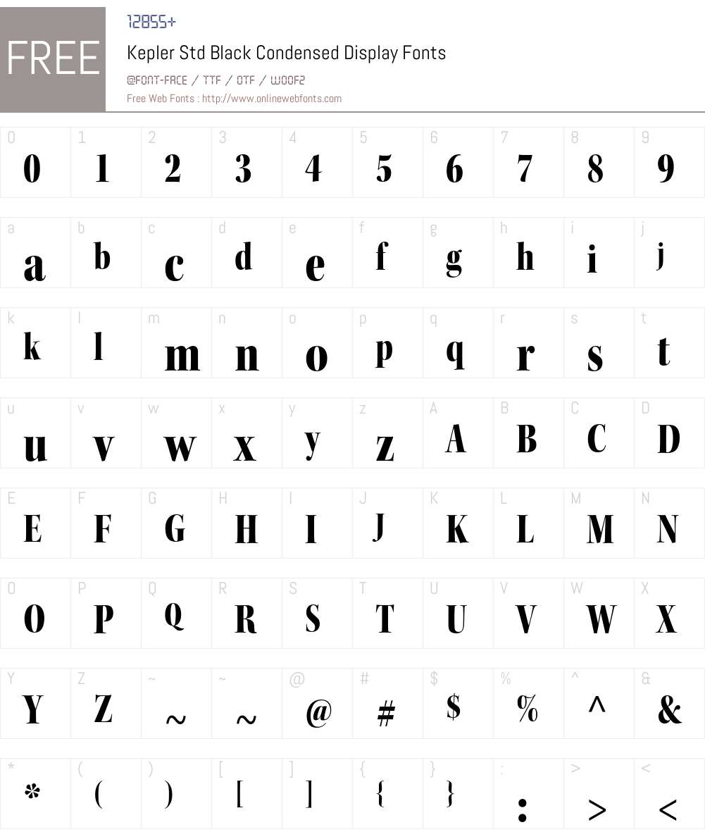 Kepler Std Font Screenshots
