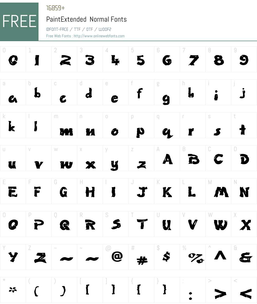 PaintExtended Font Screenshots