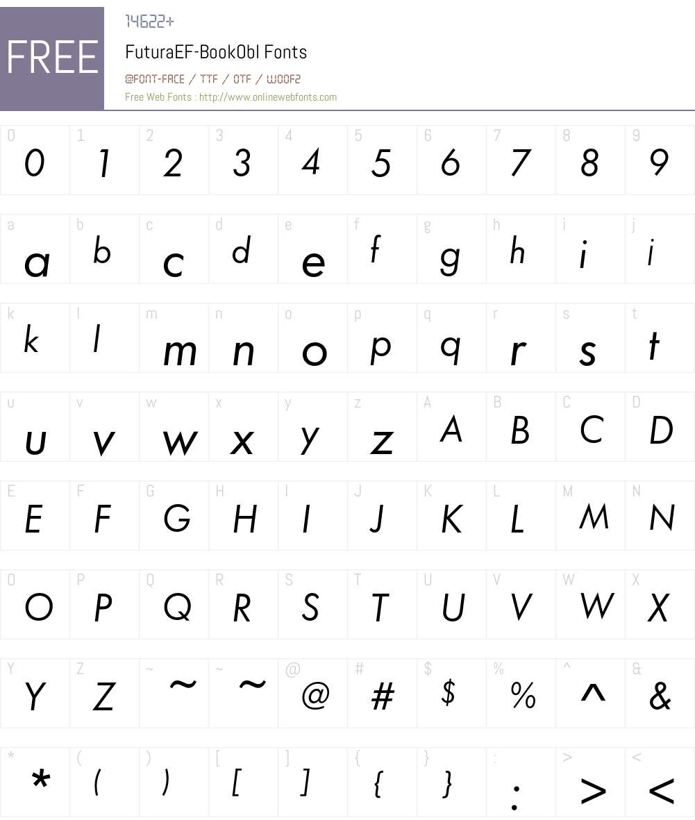 FuturaEF Font Screenshots