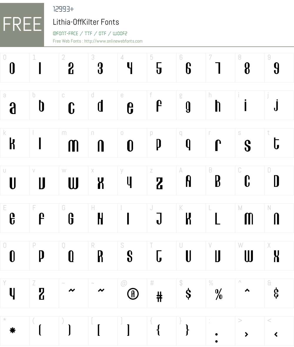 Lithia Font Screenshots