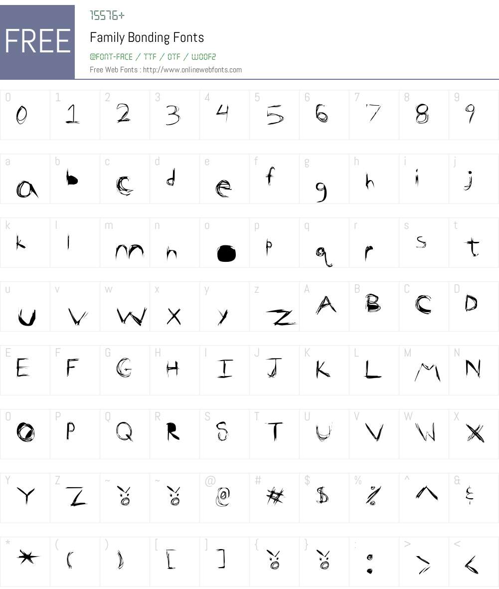 Family Bonding Font Screenshots