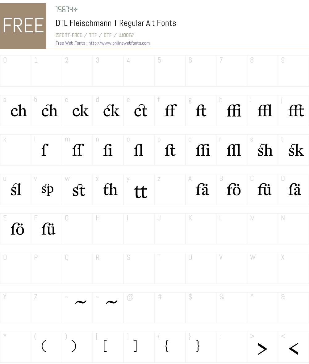 DTL Fleischmann Font Screenshots