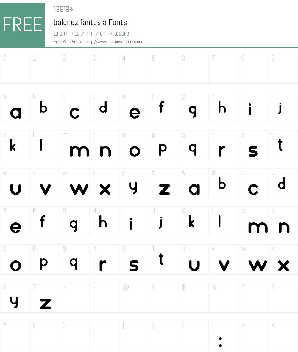balonez fantasia Font Screenshots