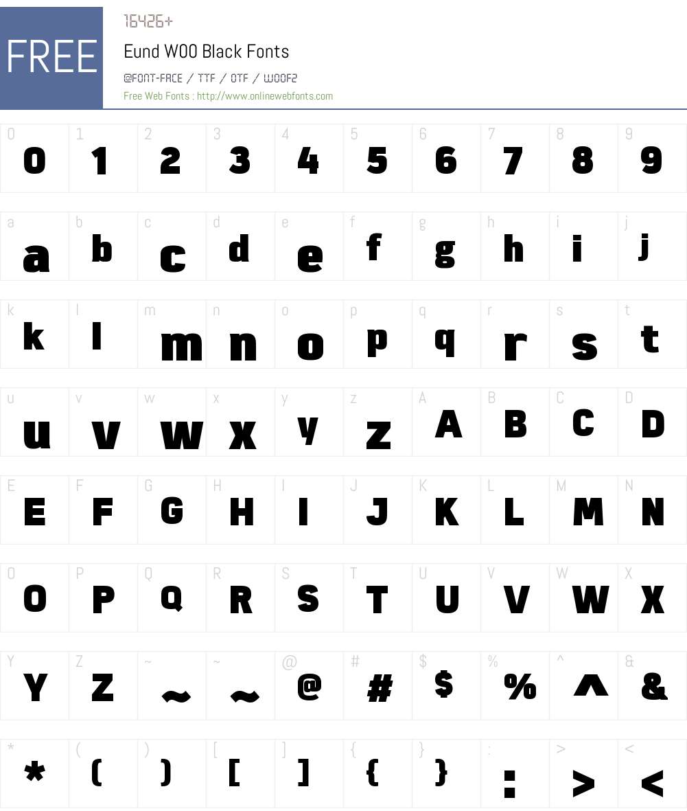 EundW00-Black Font Screenshots