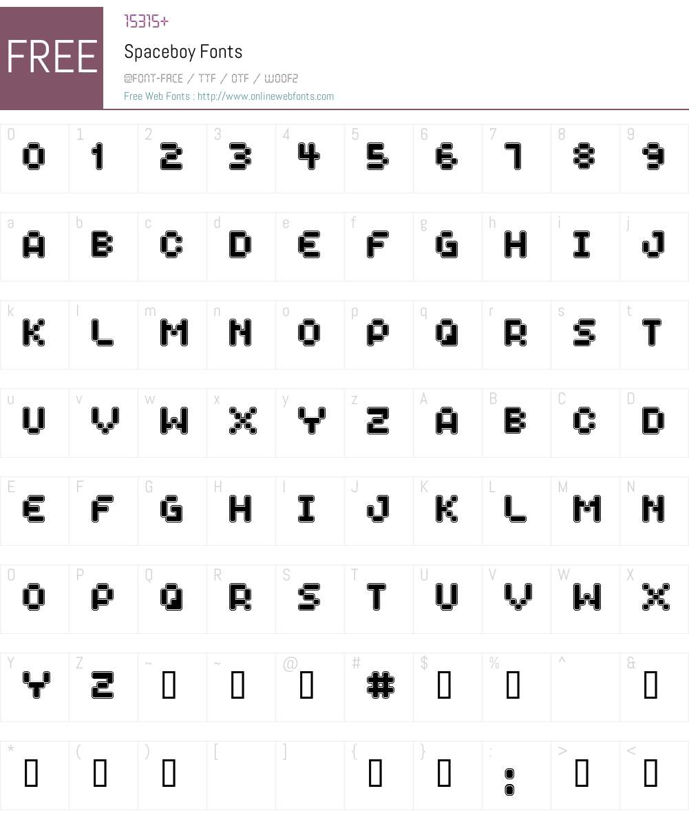 Spaceboy Font Screenshots
