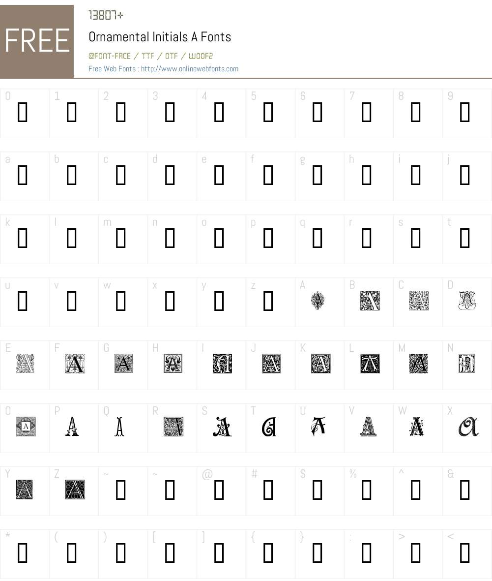 Ornamental Initials A Font Screenshots