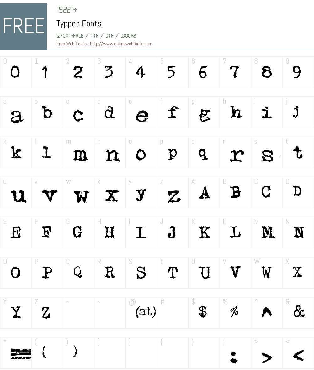 Typpea Font Screenshots