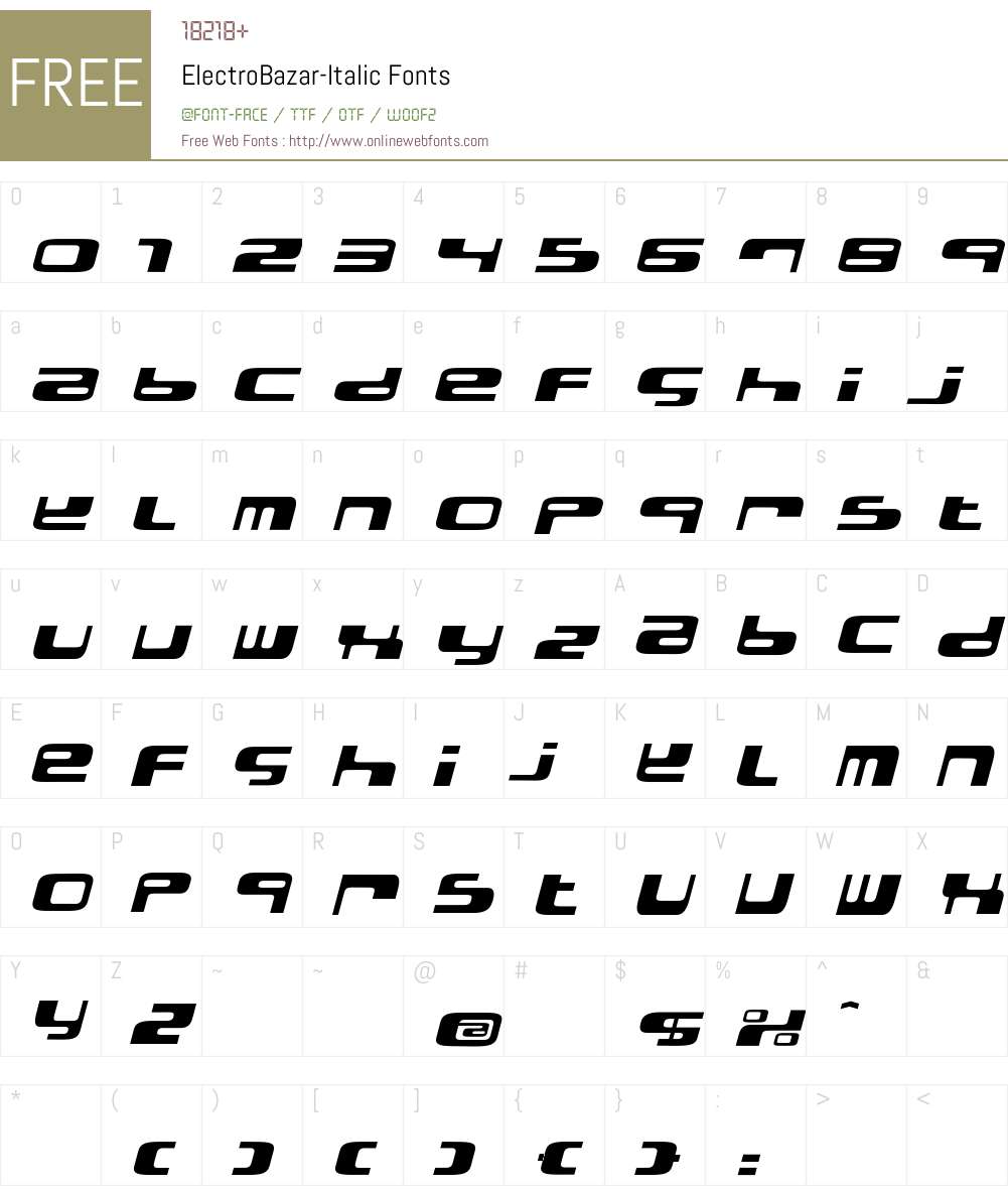 ElectroBazar Font Screenshots