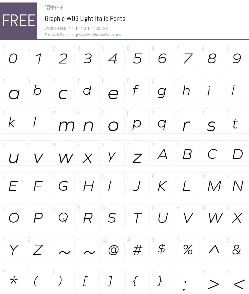 Graphie Font Screenshots