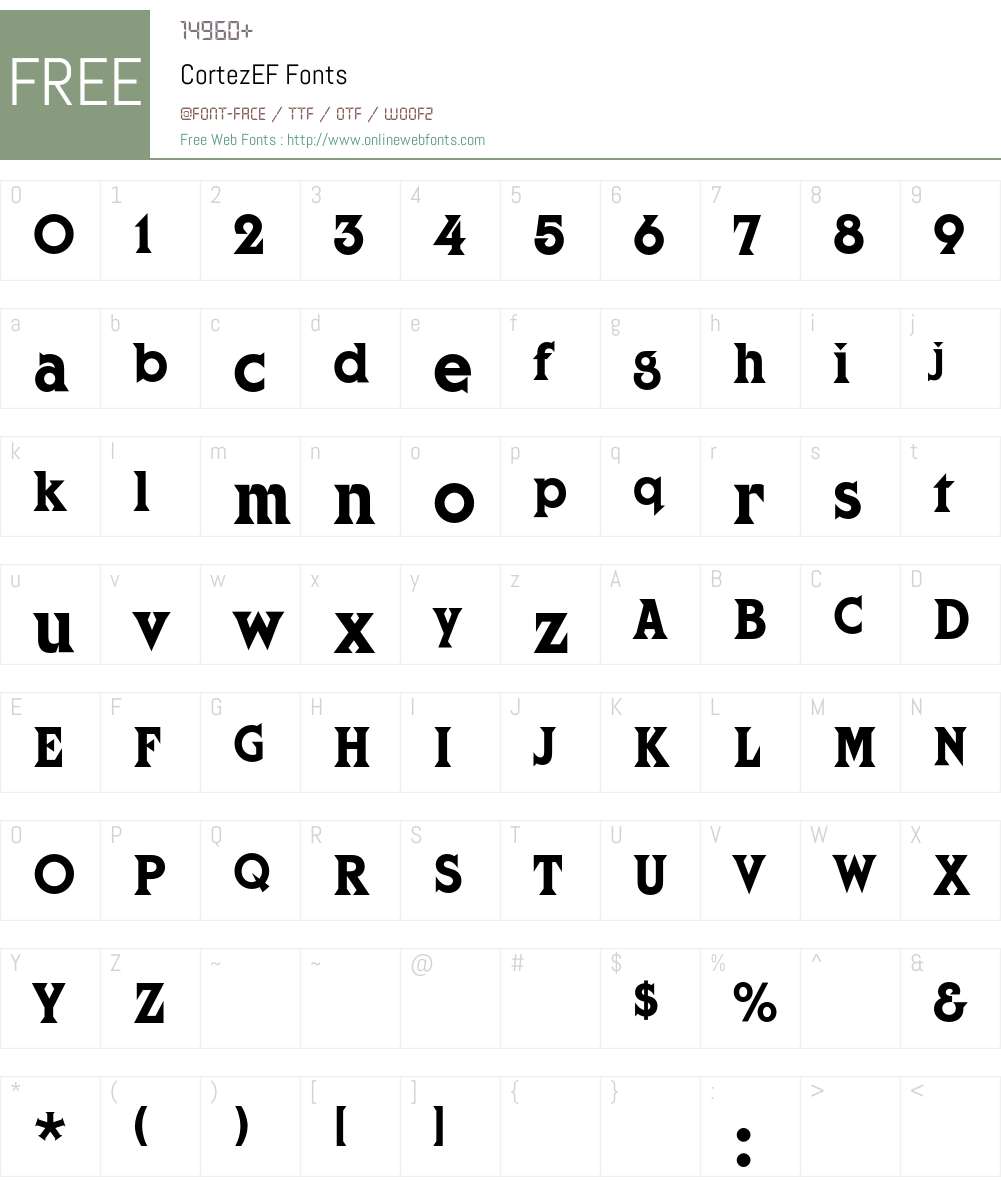 CortezEF Font Screenshots