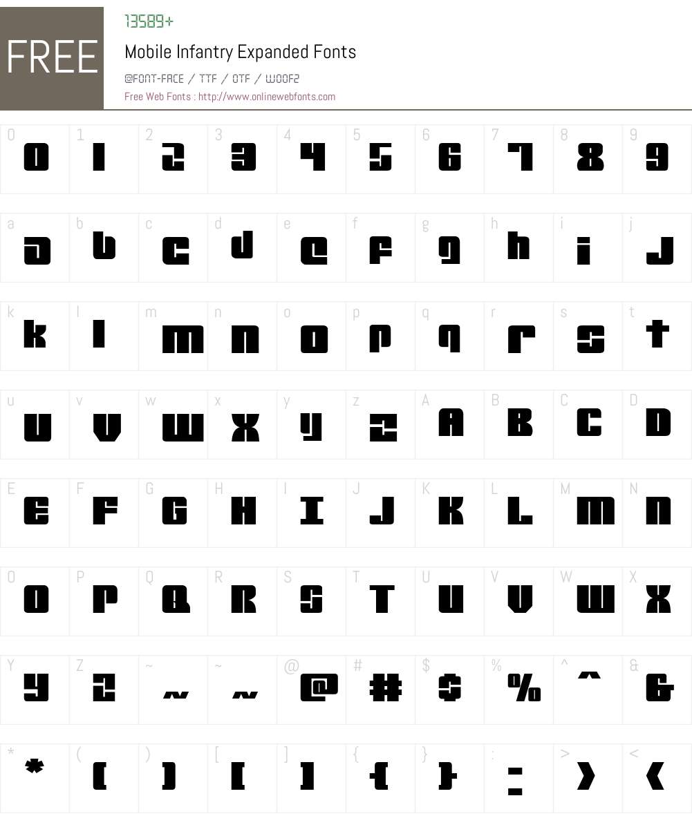 Mobile Infantry Expanded Font Screenshots