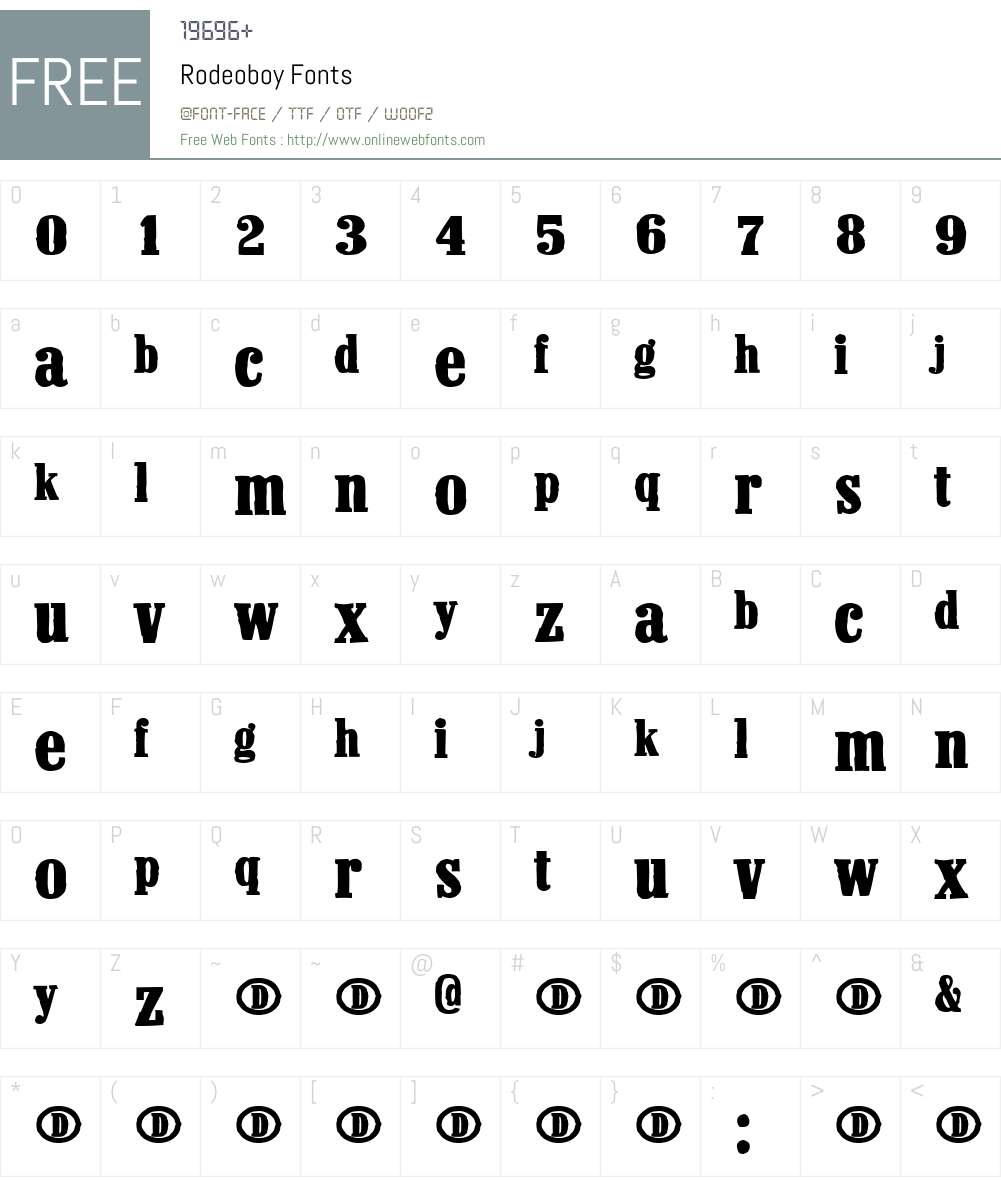 Rodeoboy Font Screenshots