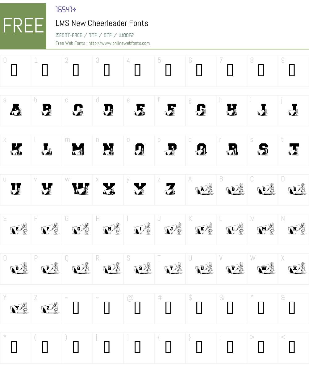 LMS New Cheerleader Font Screenshots