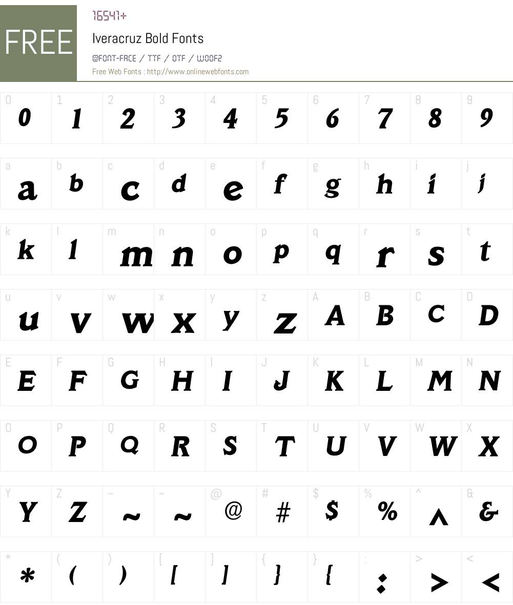 Iveracruz Font Screenshots