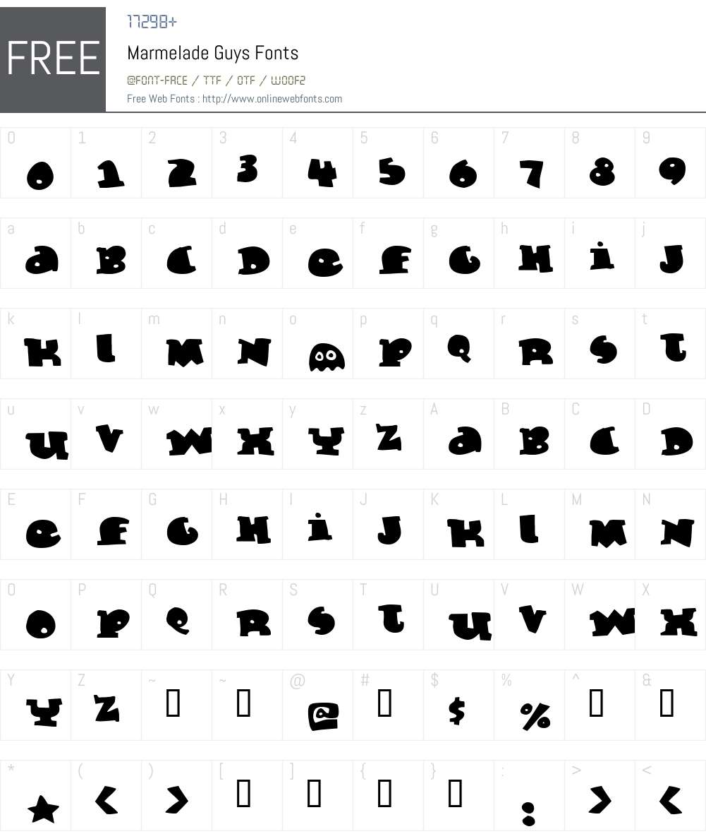 Marmelade Guys Font Screenshots