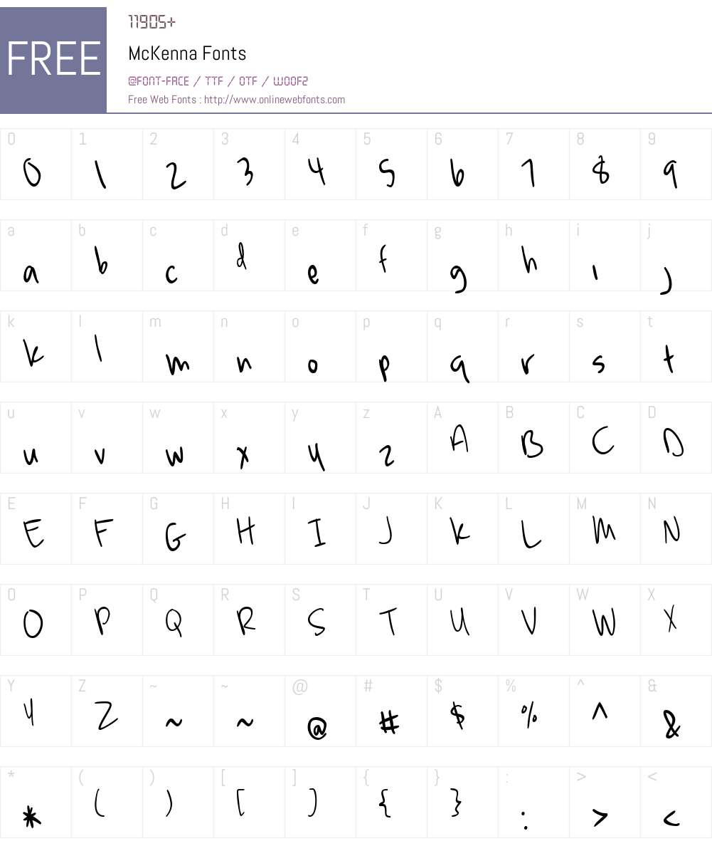 McKenna Font Screenshots