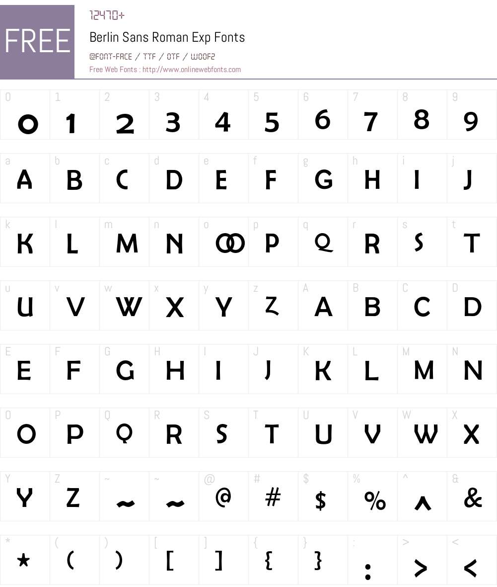 Berlin Sans Font Screenshots
