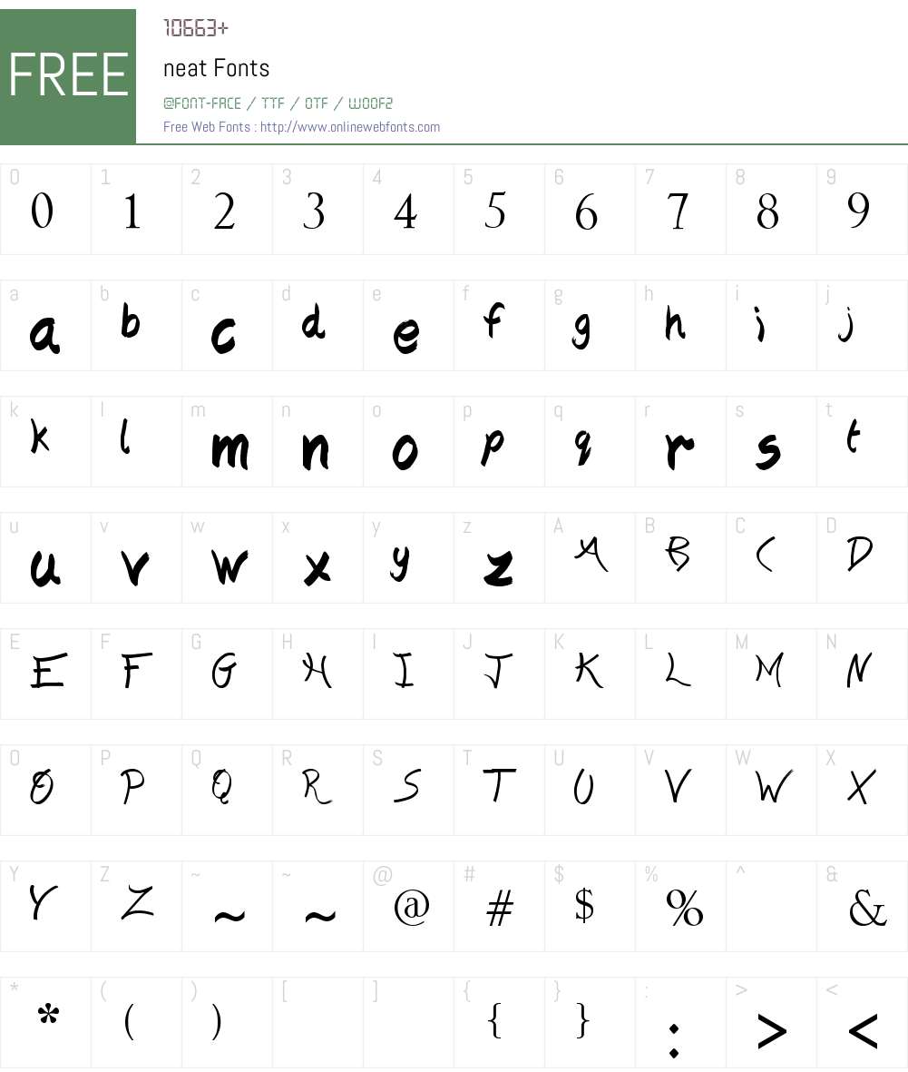neat Font Screenshots