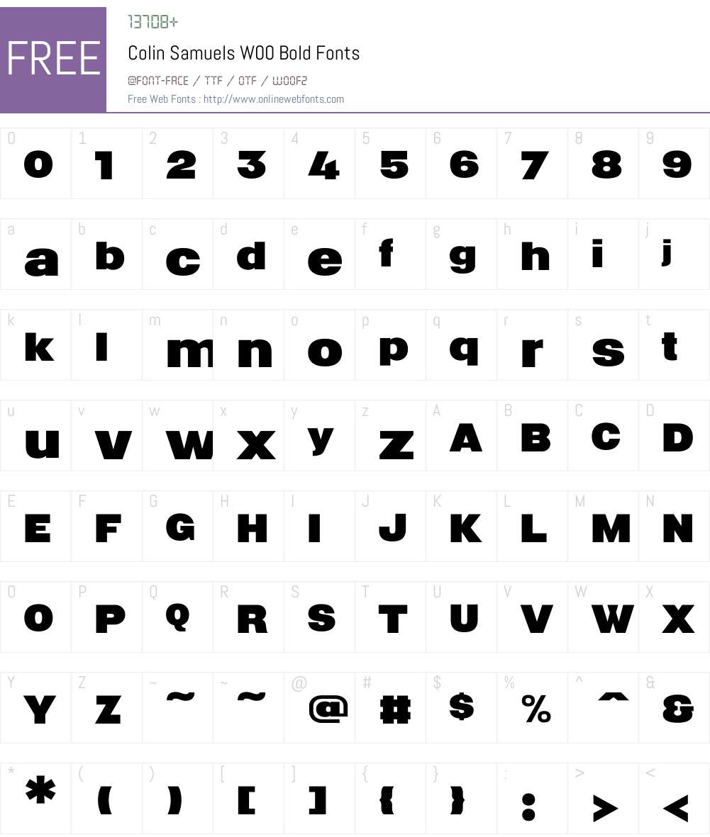 ColinSamuelsW00-Bold Font Screenshots