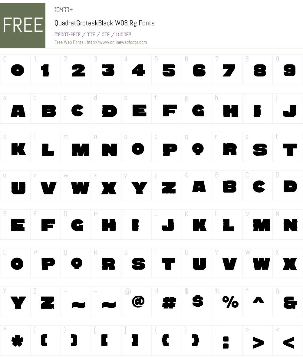 Quadrat Grotesk Font Screenshots