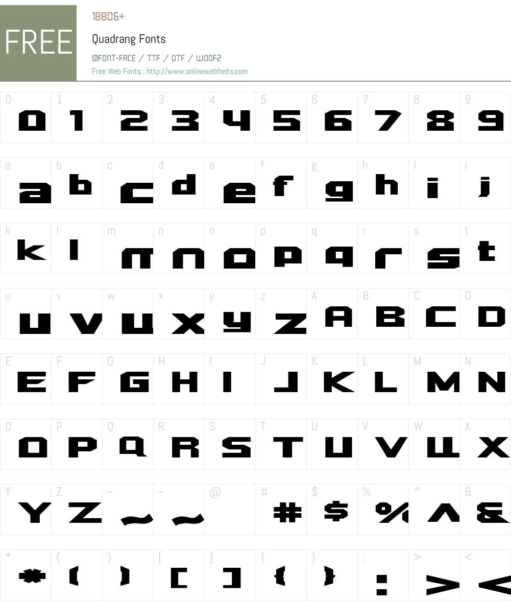Quadrang Font Screenshots