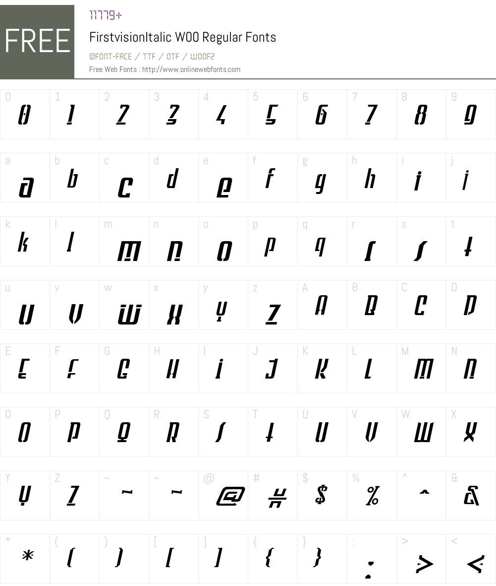 Firstvision Font Screenshots