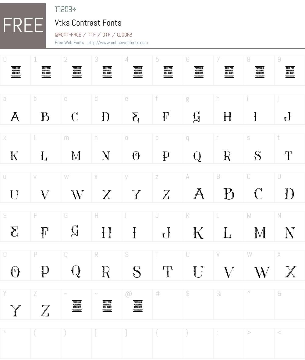 Vtks Contrast Font Screenshots