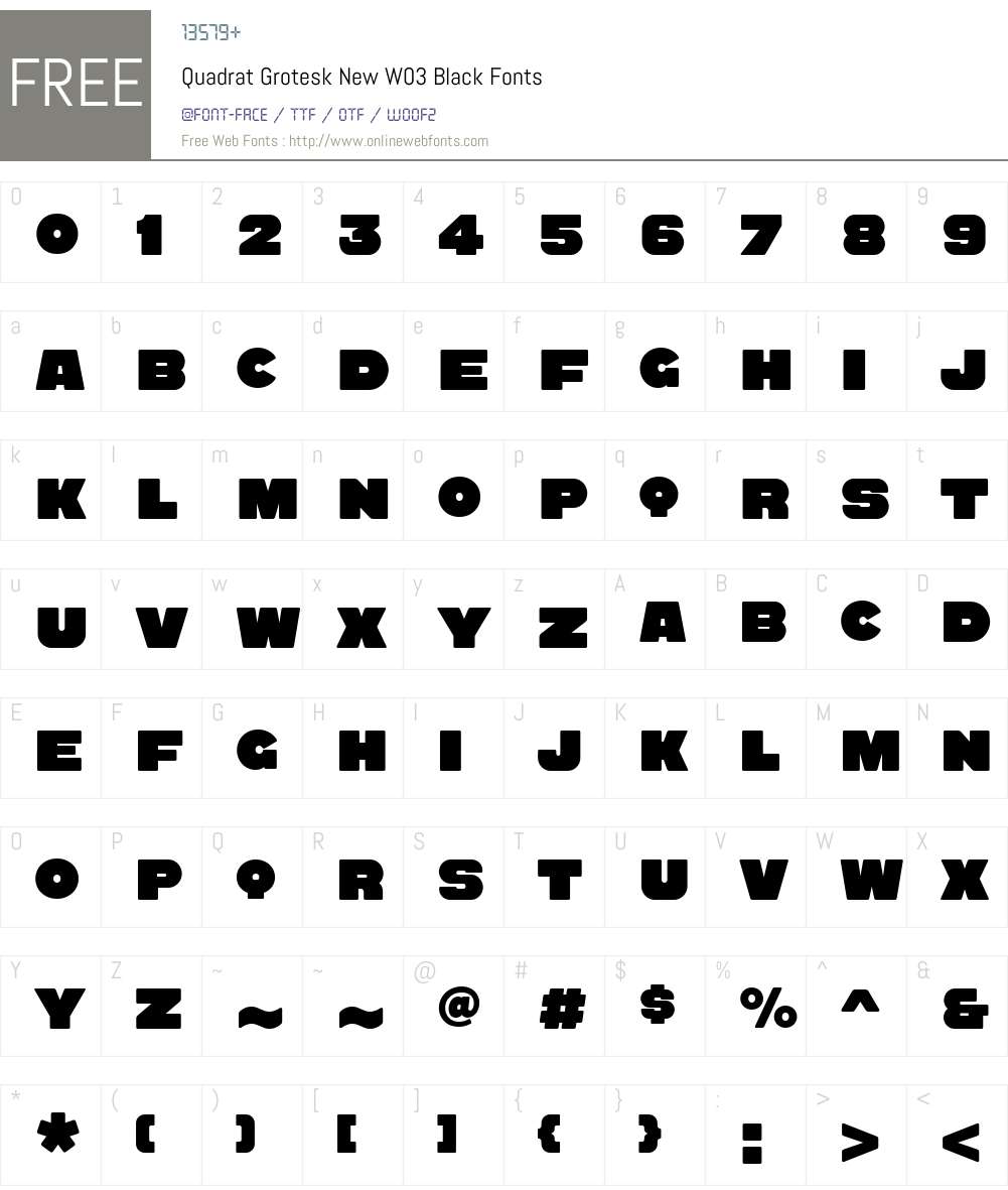 Quadrat Grotesk New Font Screenshots
