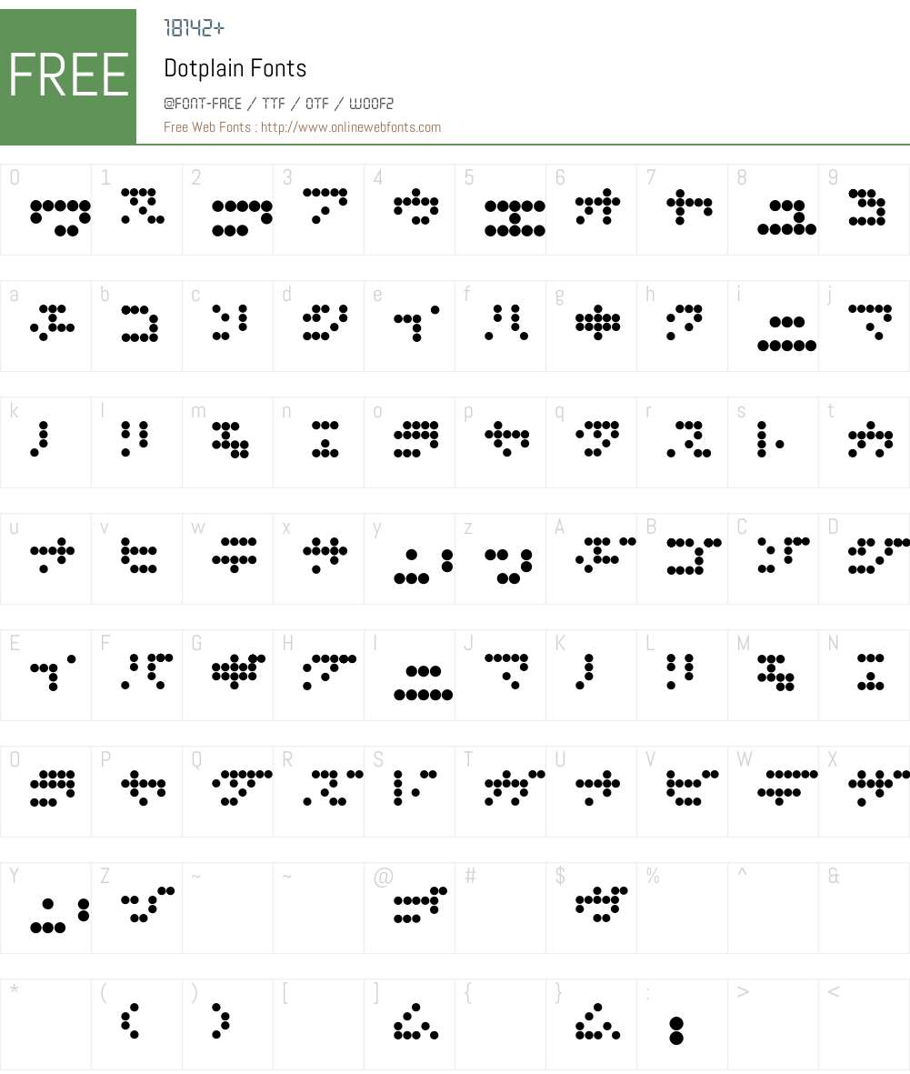 Dotplain Font Screenshots