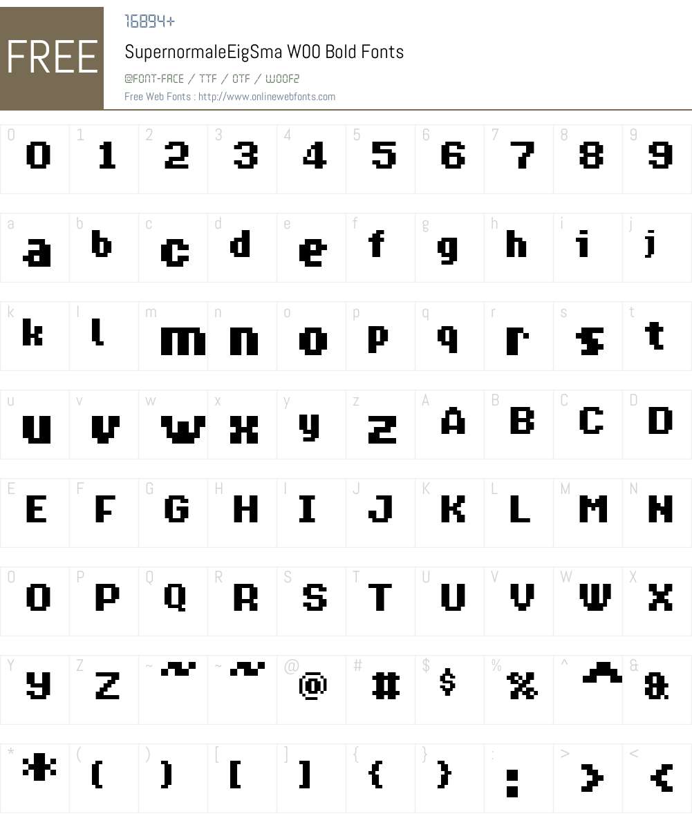 Supernormale Font Screenshots
