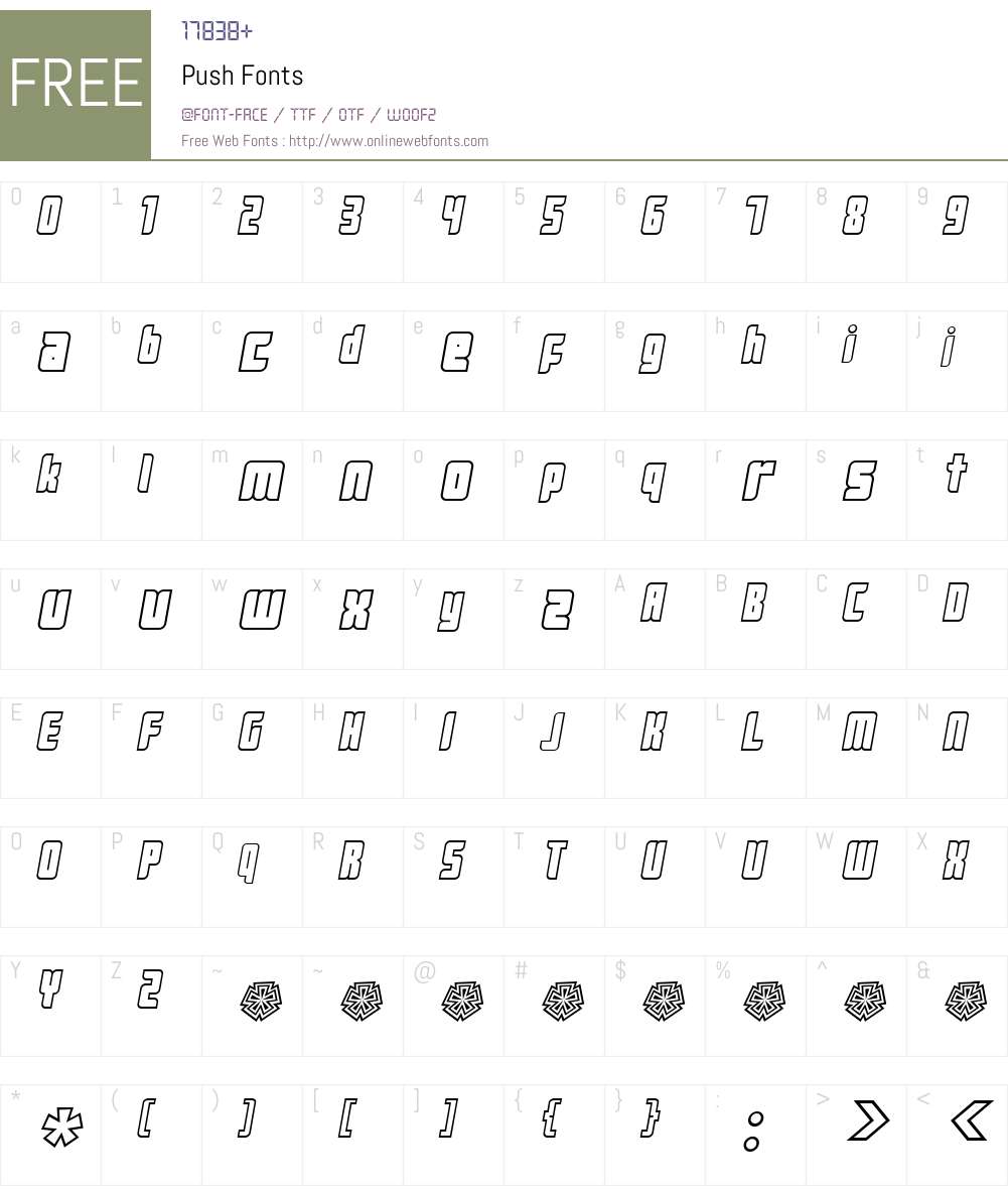 Push Font Screenshots