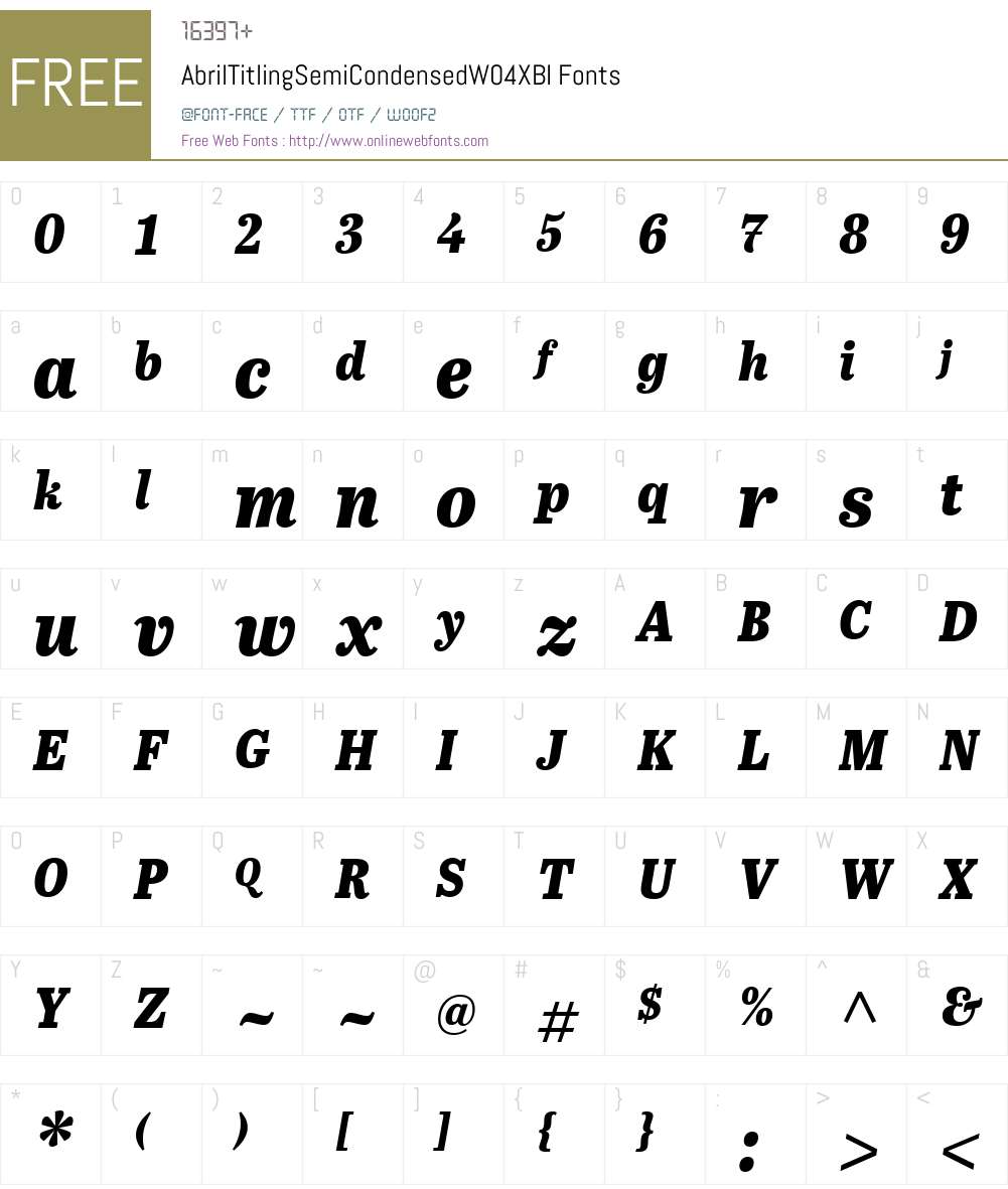 Abril Titling Font Screenshots