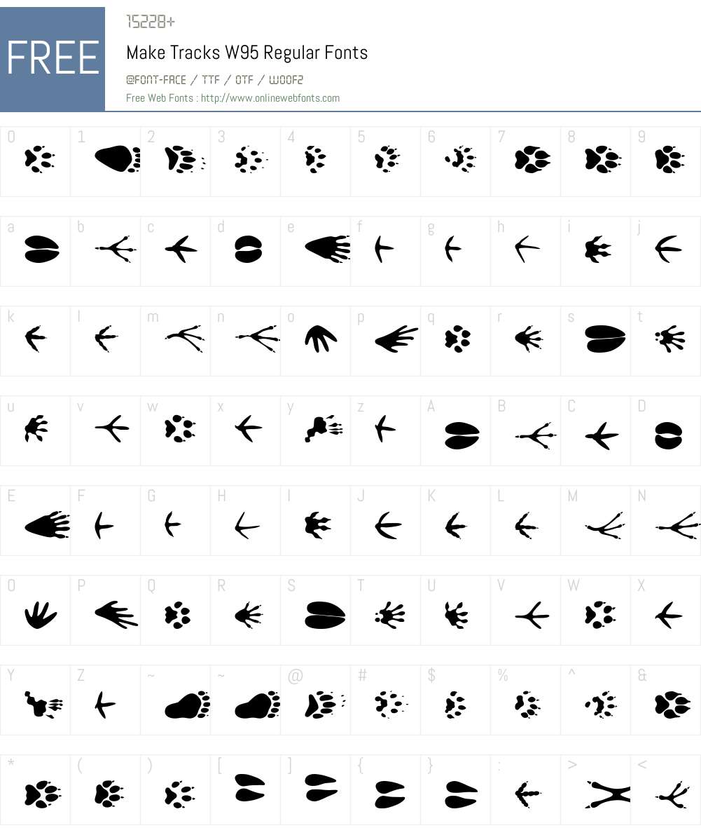 Make Tracks Font Screenshots