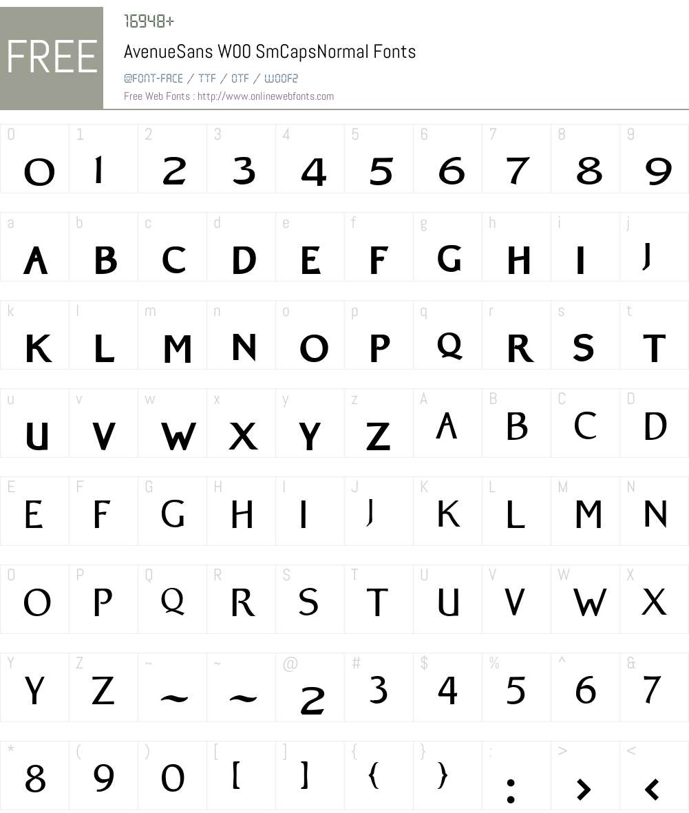 AvenueSans Font Screenshots
