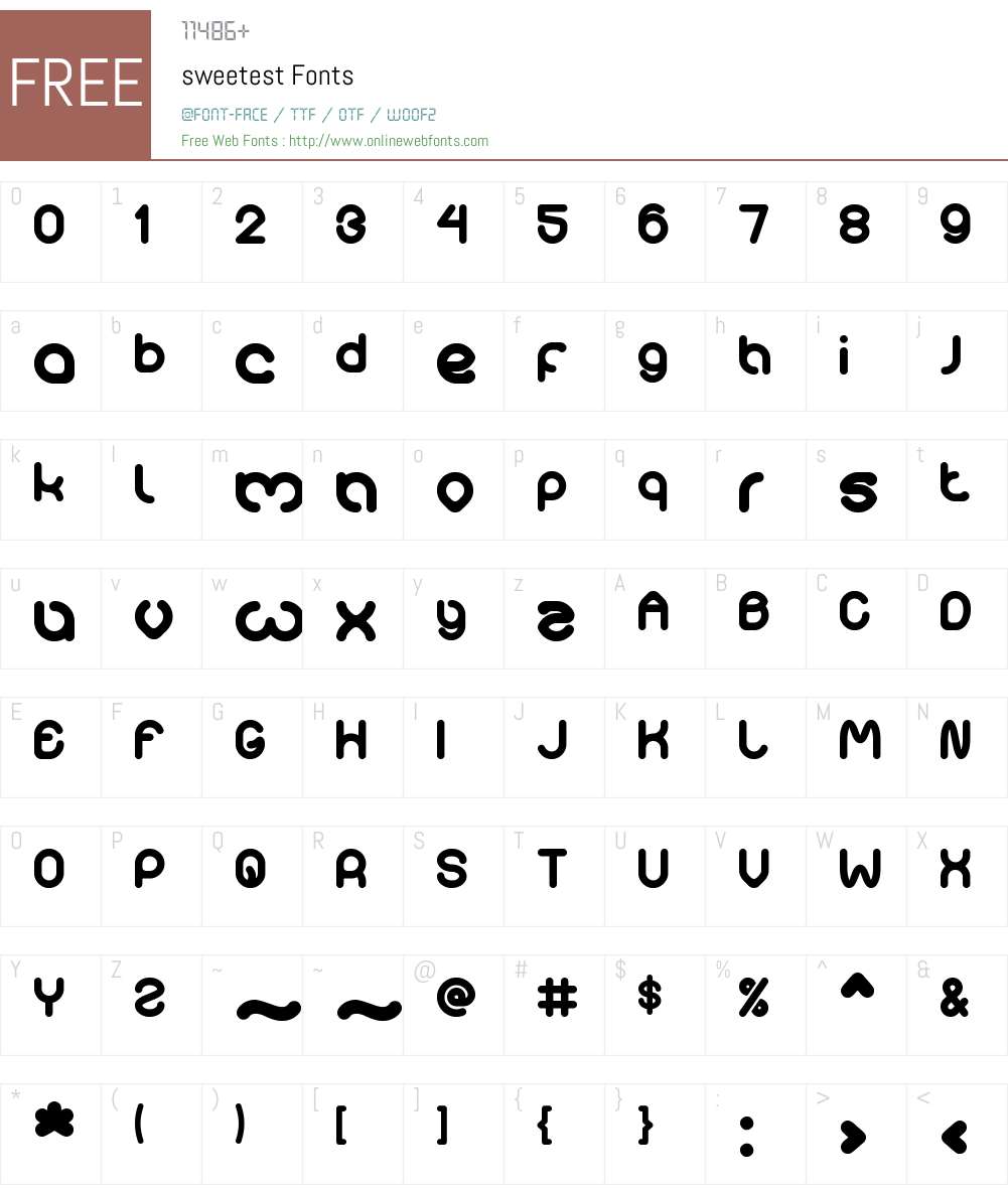 sweetest Font Screenshots