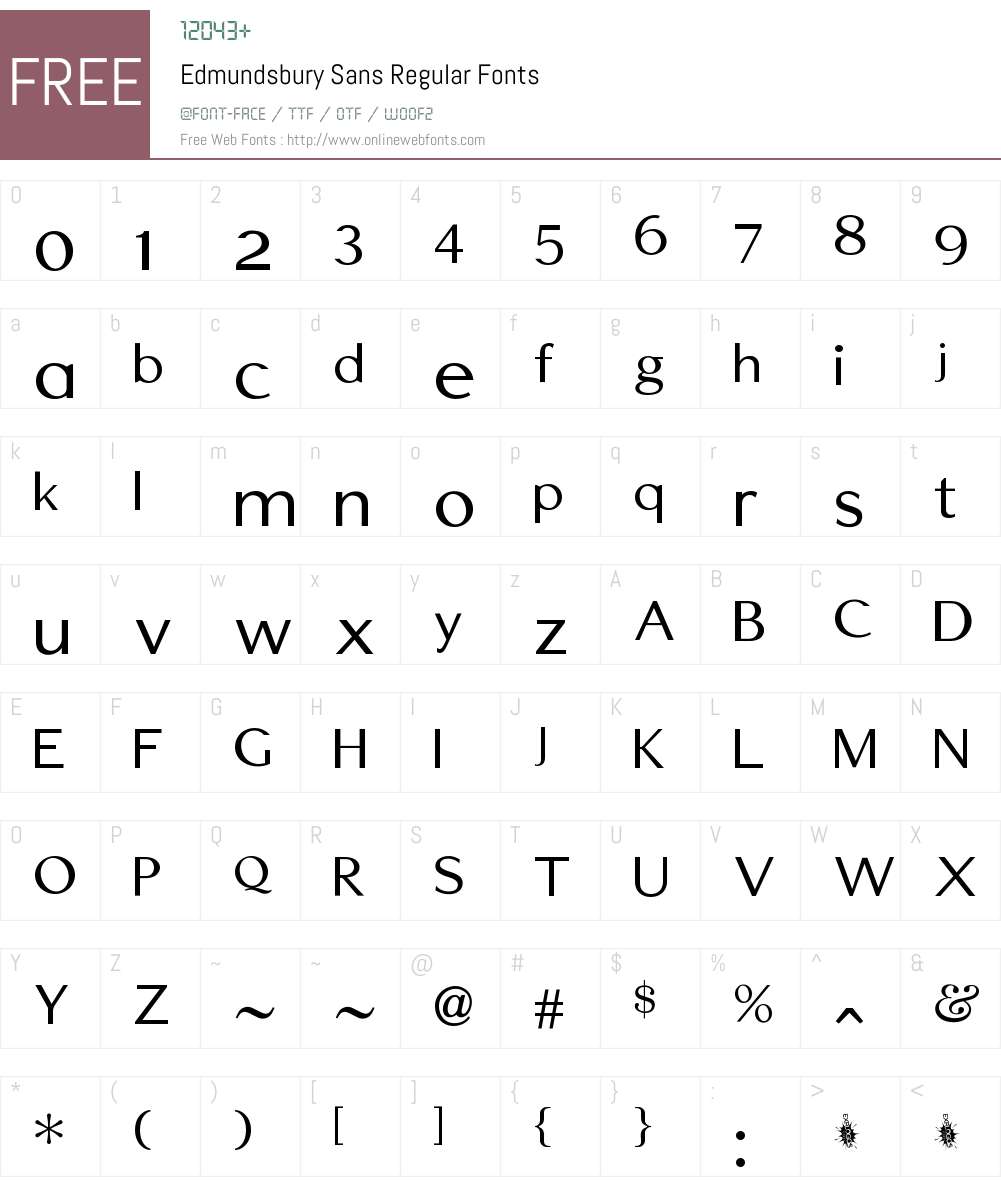 Edmundsbury Sans Regular Font Screenshots