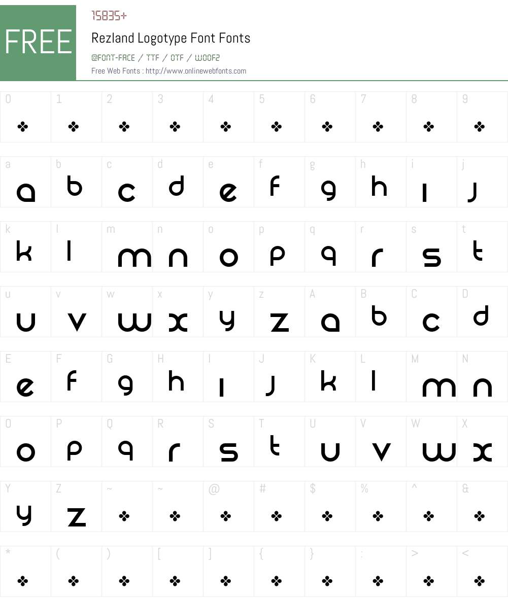 REZ Font Screenshots