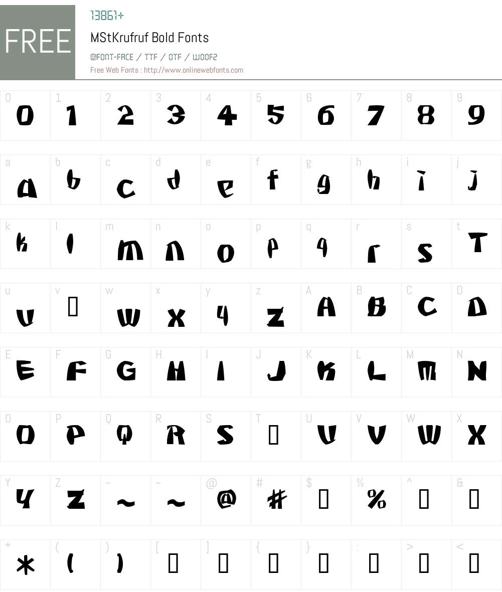 MStKrufruf Font Screenshots