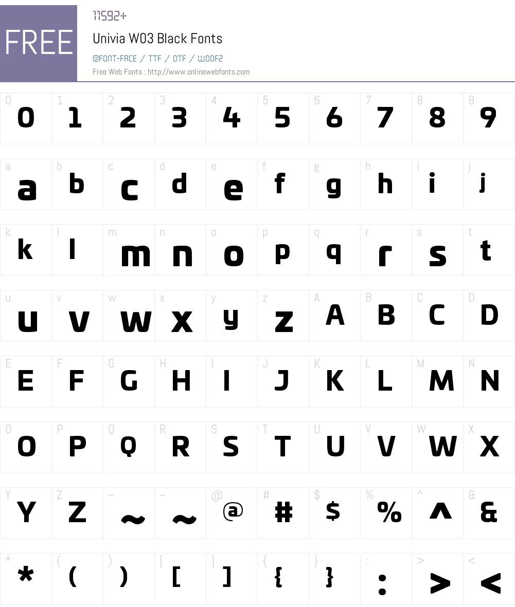 Univia Pro Font Screenshots