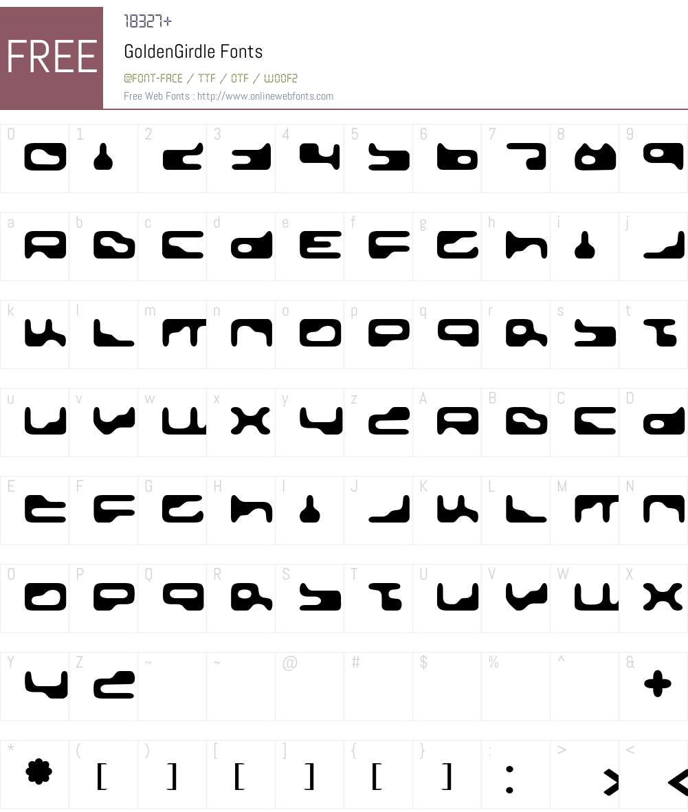 GoldenGirdle Font Screenshots