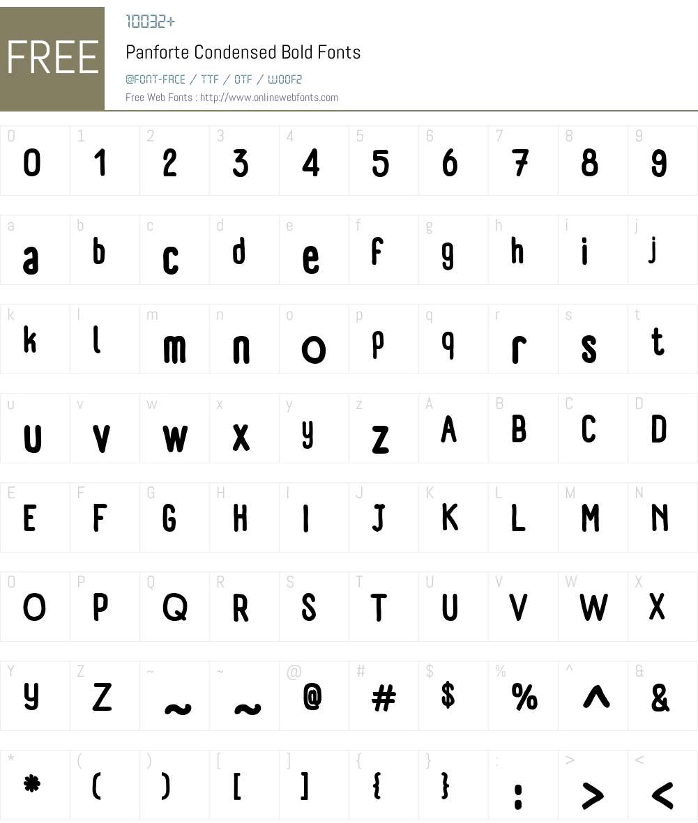 Panforte Font Screenshots