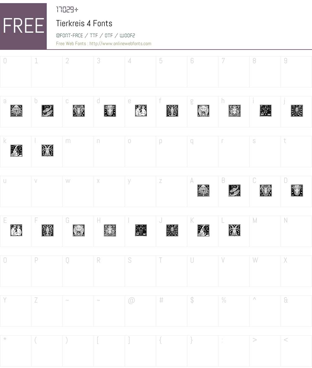 Tierkreis 4 Font Screenshots