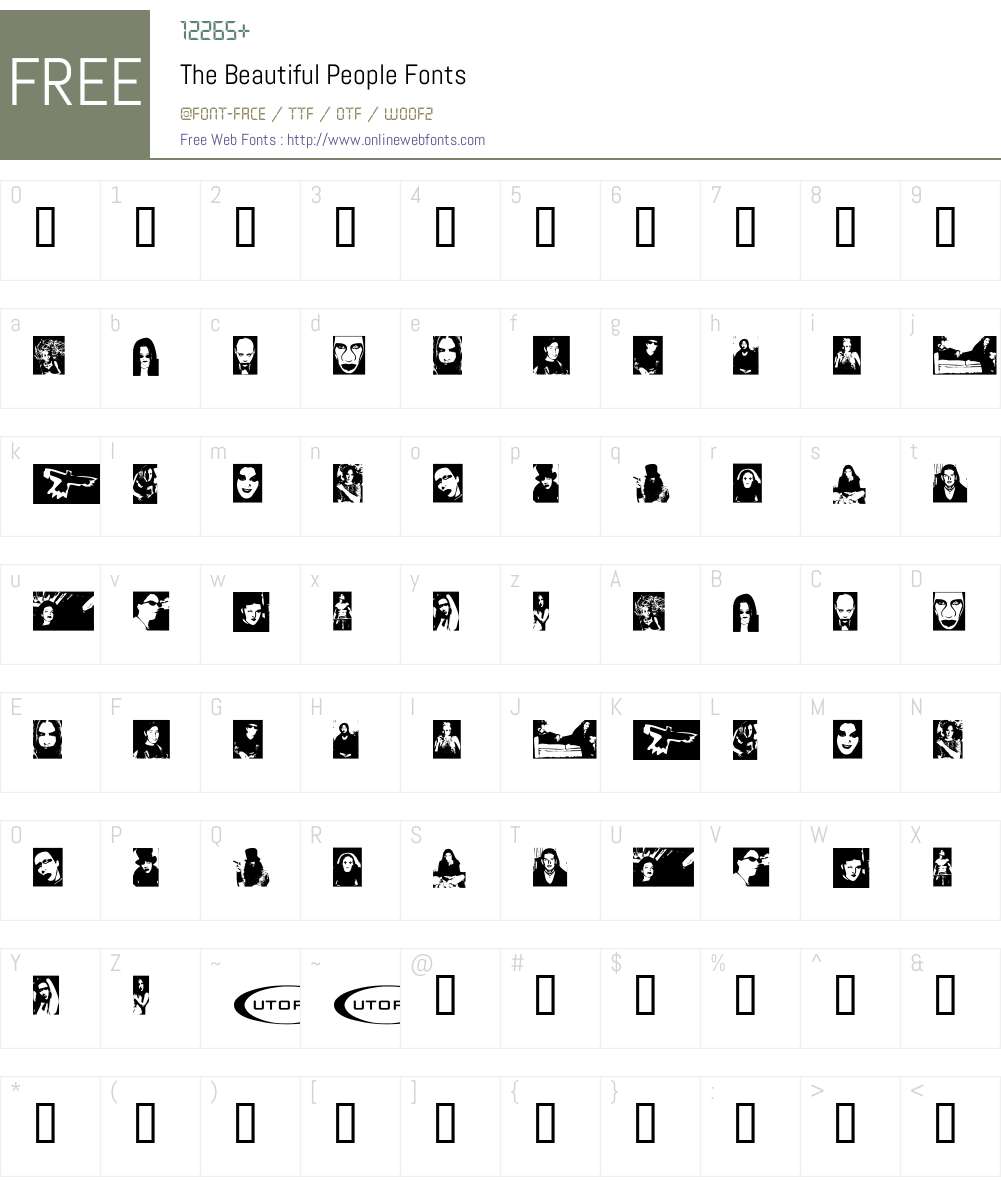 The Beautiful People Font Screenshots