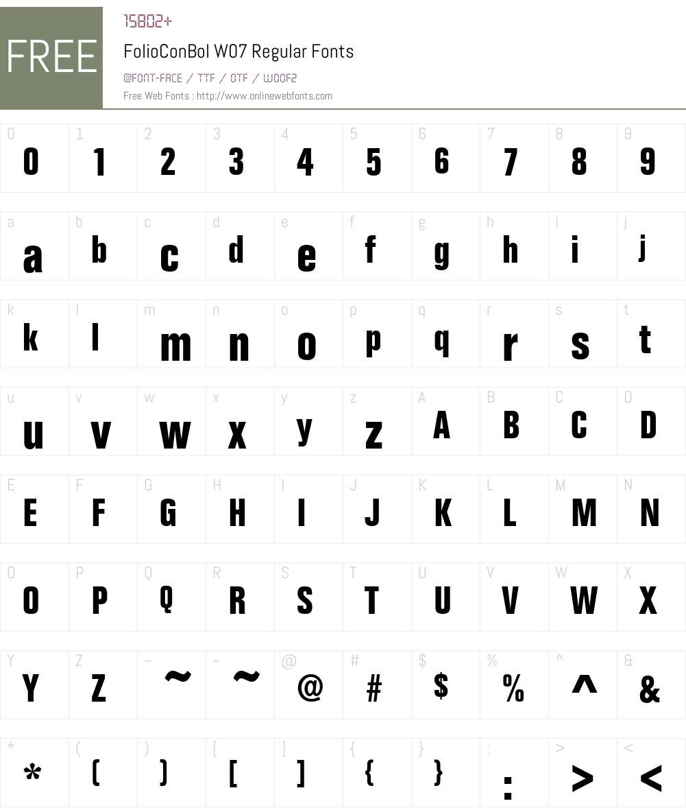 Folio Font Screenshots
