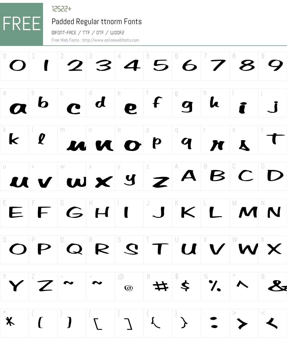 Padded Regular ttnorm Altsys Metamorphosis:10/27/94 Fonts Free Download ...